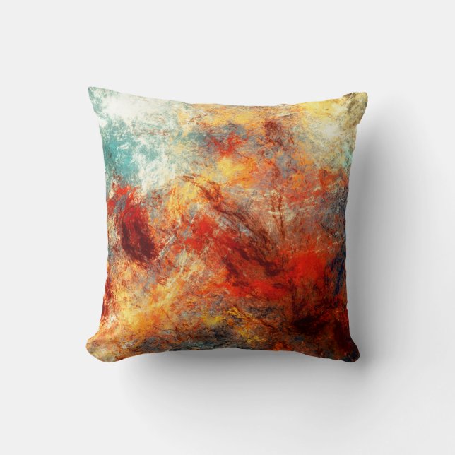 Bright artistic splashes. Abstract painting colour Cushion (Front)