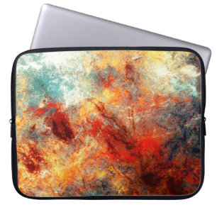 Bright artistic splashes. Abstract painting colour Laptop Sleeve
