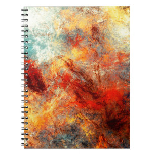 Bright artistic splashes. Abstract painting colour Notebook