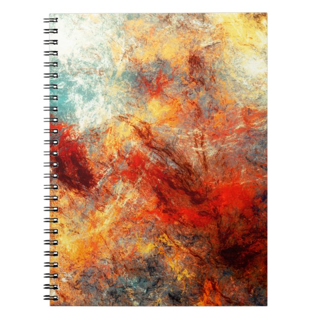 Bright artistic splashes. Abstract painting colour Notebook (Front)