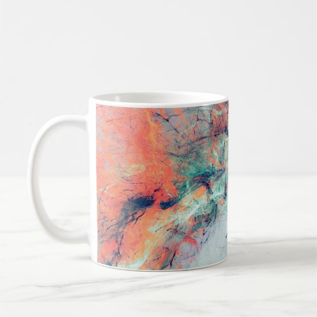Bright artistic splashes. Abstract painting trendy Coffee Mug (Left)