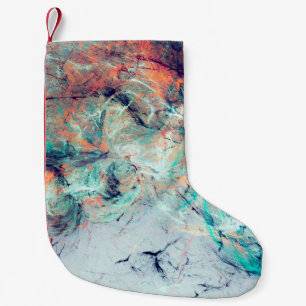 Bright artistic splashes. Abstract painting trendy Small Christmas Stocking