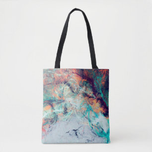 Bright artistic splashes. Abstract painting trendy Tote Bag