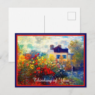 bright artists garden postcard