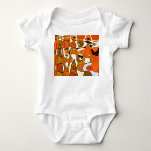 Bright autumn circles: abstract pattern. baby bodysuit