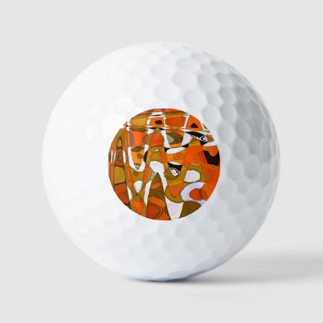 Bright autumn circles: abstract pattern. golf balls (Front)