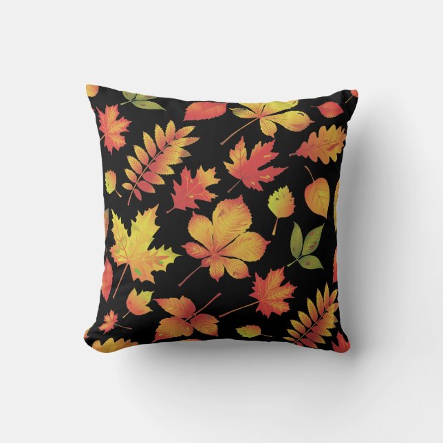 Bright Autumn Leaves Cushion (Front)