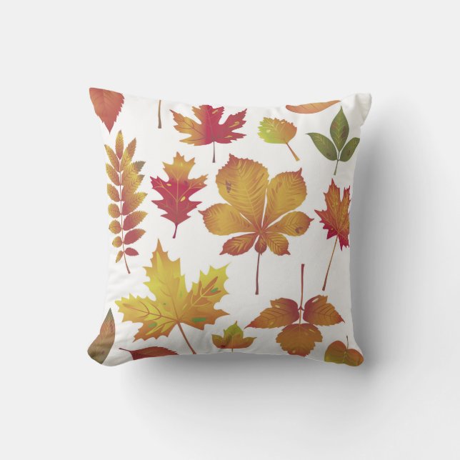 Bright Autumn Leaves Cushion (Front)
