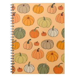 Bright autumn vintage seamless pattern background  notebook