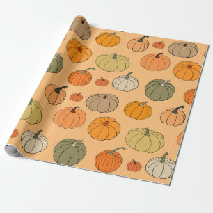 Bright autumn vintage seamless pattern background wrapping paper