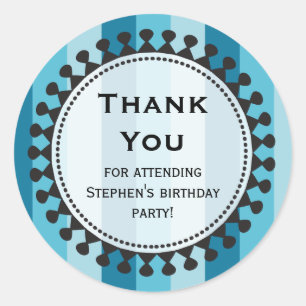 Bright Awnings Blue Thank You Sticker