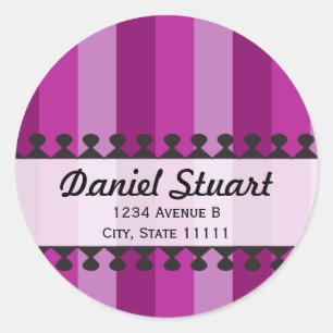 Bright Awnings Purple Address Sticker