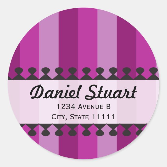 Bright Awnings Purple Address Sticker (Front)