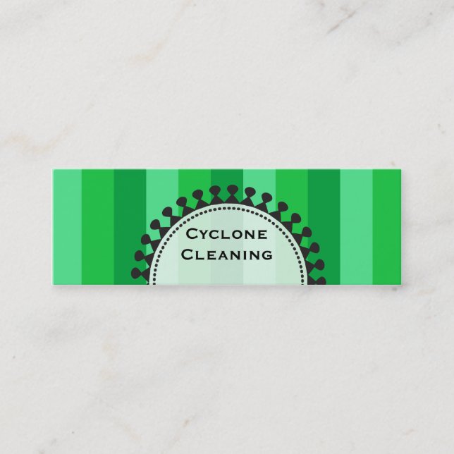 Bright Awnings Skinny Green Business Cards (Front)