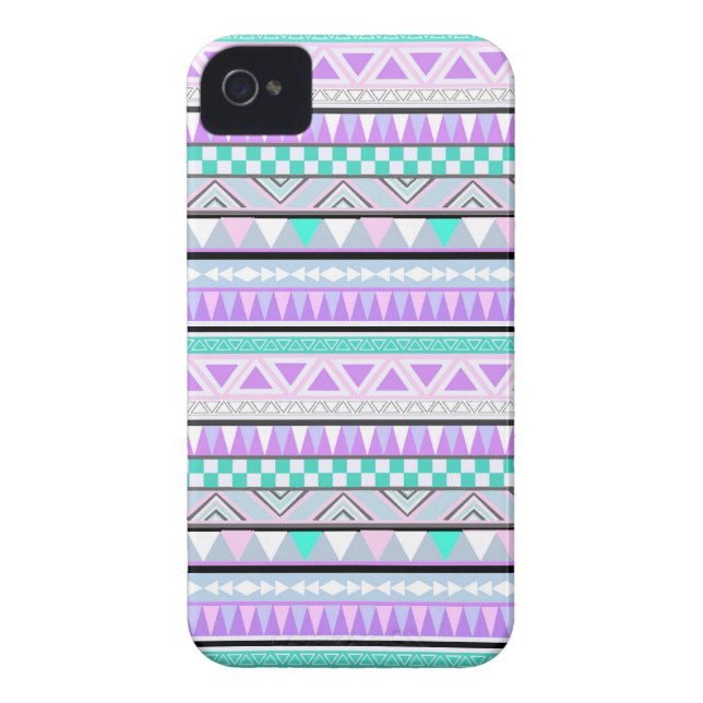 Bright Aztec Andes Pattern iPhone 4 Case (Back)