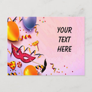 Bright Balloons & Candy Swirl Postcard