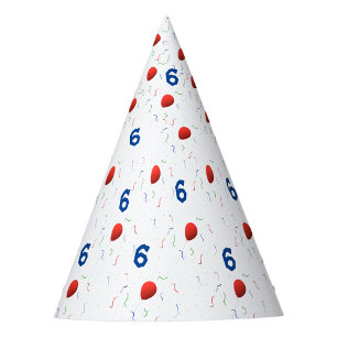 Bright Balloons & Confetti Customisable Birthday Party Hat