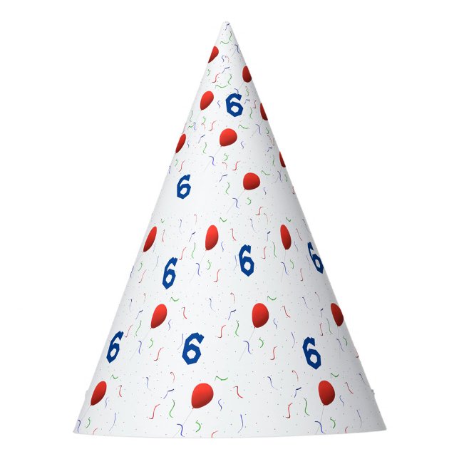 Bright Balloons & Confetti Customisable Birthday Party Hat (Creator Uploaded)