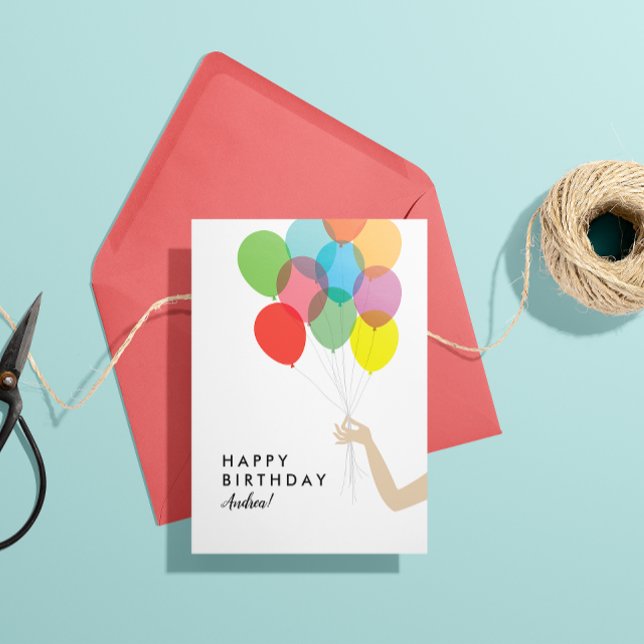 Bright Balloons Custom Happy Birthday Card (Creator Uploaded)