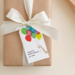 Bright Balloons Happy Birthday Gift Tag<br><div class="desc">Bright and colorful balloons are sure to delight with this happy birthday gift tag. �2birdstone 2014 all rights reserved.</div>