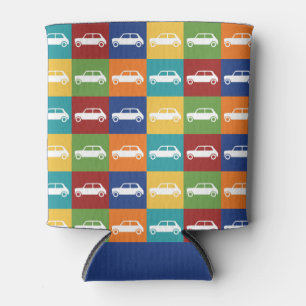 Bright Basics Checkerboard Mini Cooper Can Cooler