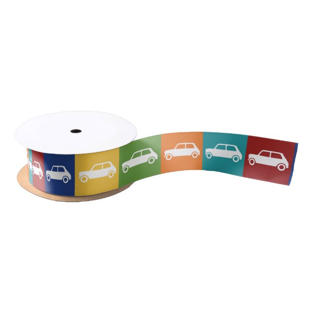 Bright Basics Checkerboard Mini Cooper Satin Ribbon (Spool)