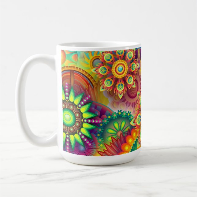 bright beautifull vivid coffee mug (Left)