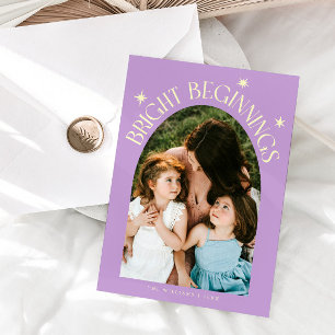 Bright Beginnings Lemon Wisteria Arch New Years Holiday Card