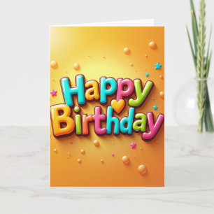 Bright Birthday Letters Card