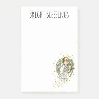 Bright Blessings Cute Angel Sticky Post-Its Post-it Notes