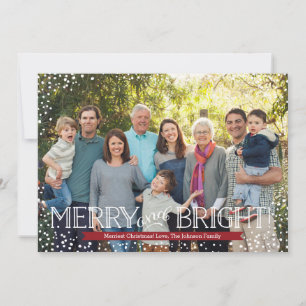 Bright Blizzard Holiday Photo Card - Red