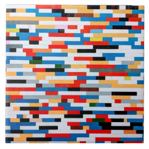 Bright Block Pattern Ceramic Tile