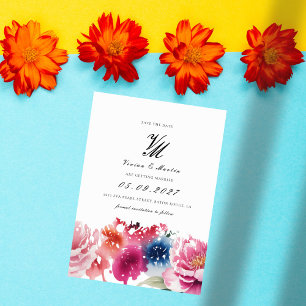 Bright Bloom Blossom Save The Date Invitation