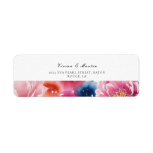 Bright Bloom Blossom Wedding Address Return Address Label