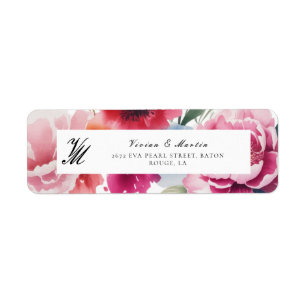 Bright Bloom Blossom Wedding Address Return Address Label