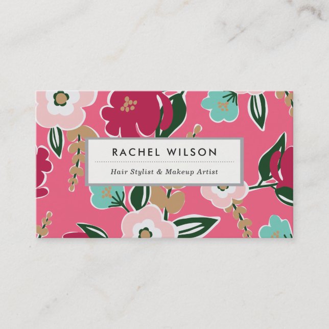 Bright Blooms Business Card (Front)