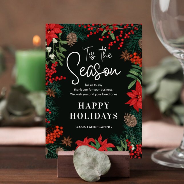 Bright Blooms Business Holiday Card (Creator Uploaded)