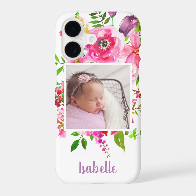 Bright Blooms Custom Photo Monogram (Back)