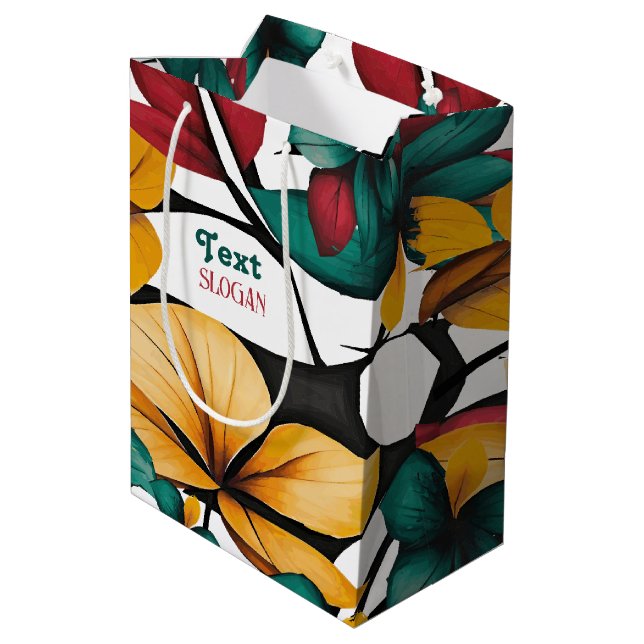 Bright Blooms Medium Gift Bag (Back Angled)