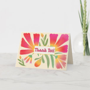 Bright Blooms Thank You Card