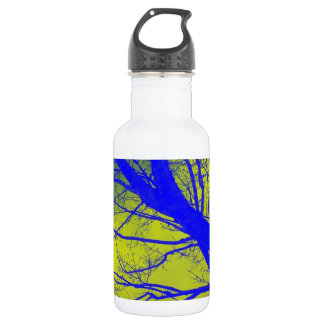 Bright Blue Alder Tree Abstract 532 Ml Water Bottle