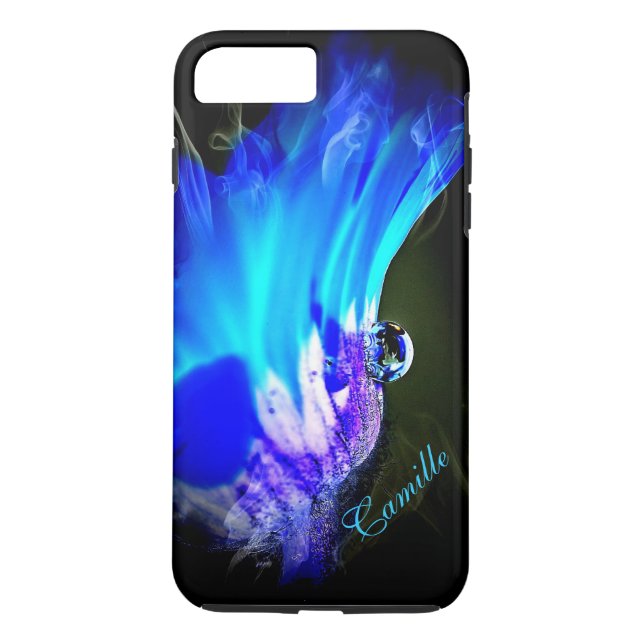 Bright Blue And Purple Flower Case-Mate iPhone Case (Back)
