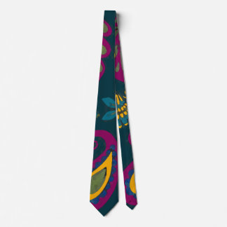 Bright blue and purple paisley tie