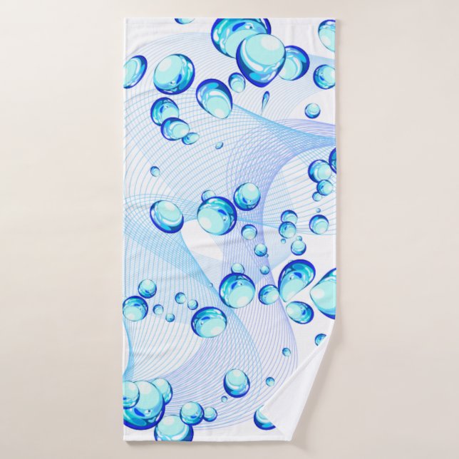 Bright Blue Bubbles & Suds Towel Set (Bath Towel)