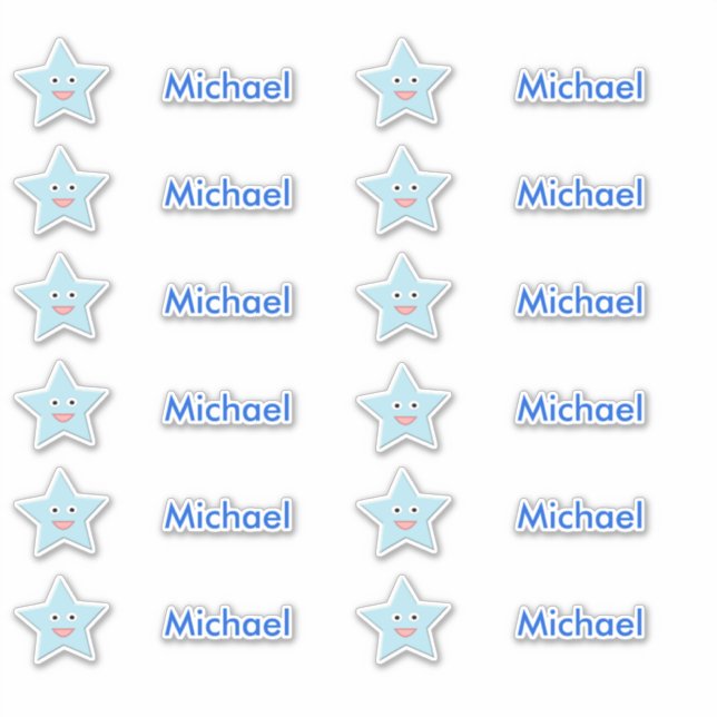 Bright Blue Celebration Star Custom Shaped (Front)