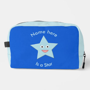 Bright Blue Celebration Star Patterned Dopp Kit