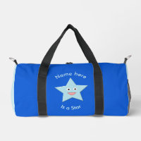 Bright Blue Celebration Star Patterned