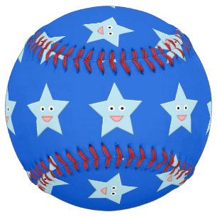 Bright Blue Celebration Star Softball