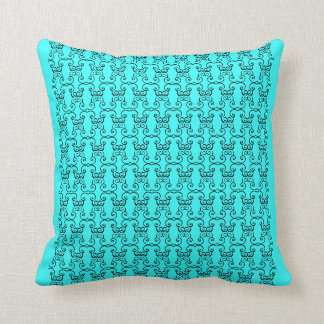 Bright blue design pillow