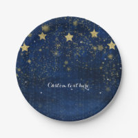 Bright Blue & Gold Starry Celestial Party
